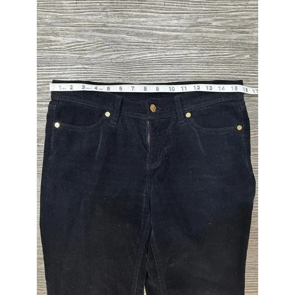 Tory Burch Classic Tory Corduroy Pants Women’s Size 6 Black Bootcut Flared